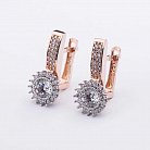 Золотые серьги с фианитами с04131 от ювелирного магазина Оникс