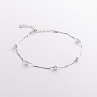 Срібний браслет з перлами 141908 от ювелирного магазина Оникс