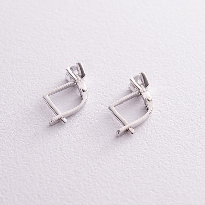 Дитячі сережки у білому золоті (фіаніти) с05168 №3