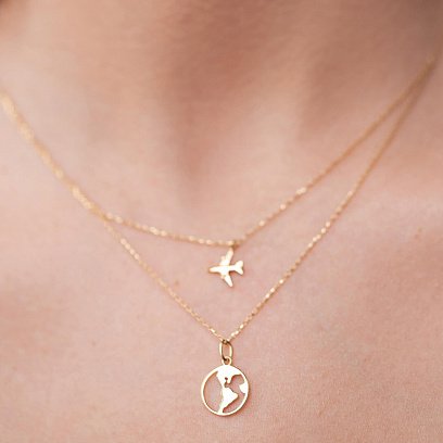 Кольє в жовтому золоті "Навколосвітня подорож" кол01685 №11