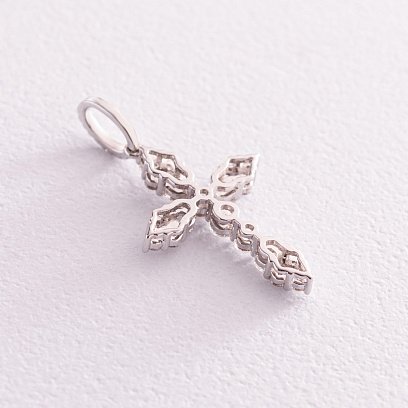 Золотой крестик с бриллиантами пб0157ch №3