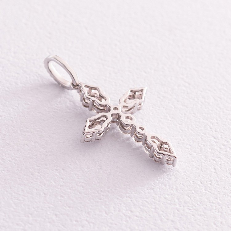 Золотой крестик с бриллиантами пб0157ch от ювелирного магазина Оникс - 2