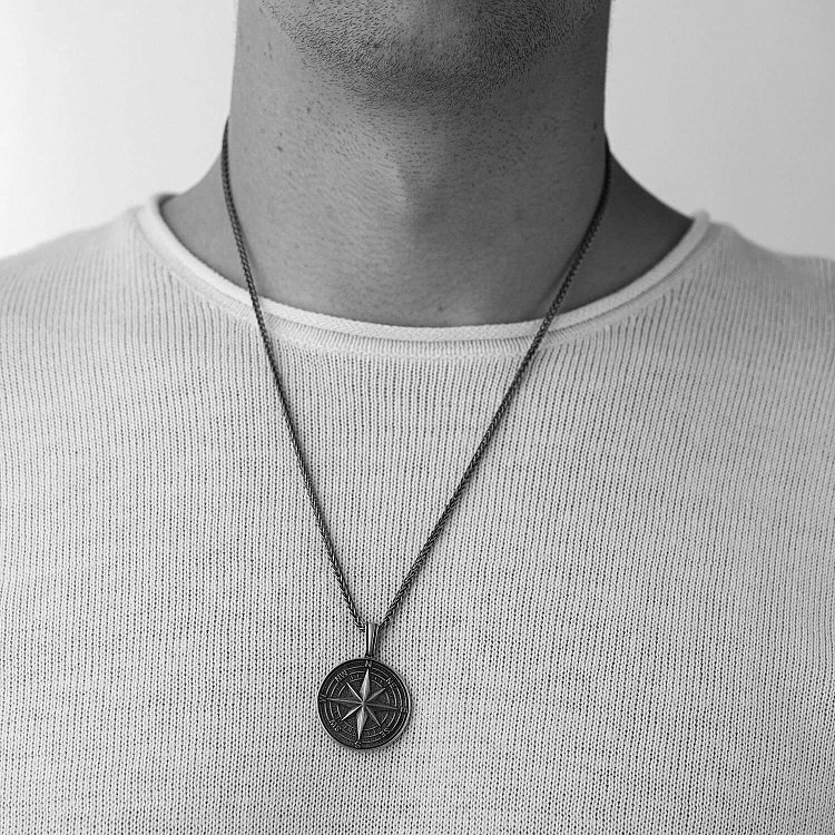 Срібний кулон "Компас. Полярна зірка" 133186 від ювелірного магазину Онікс - 1