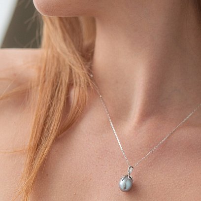 Золотой кулон с жемчужиной п03470 №3