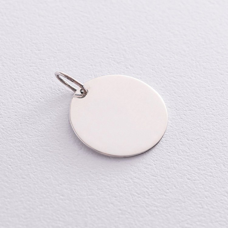 Срібний кулон для гравіювання (21 мм) 133090 від ювелірного магазину Онікс