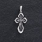 Срібний хрестик (чорніння) 131967 от ювелирного магазина Оникс - 2