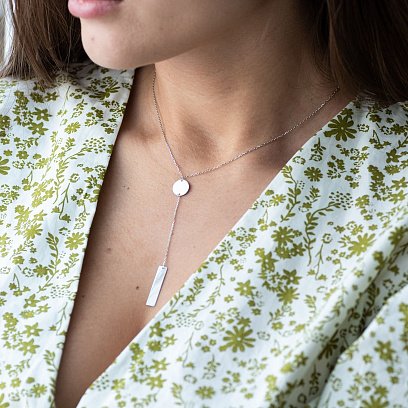 Кольє в білому золоті (можливе гравіювання) кол01587 №3