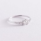 Кольцо с бриллиантами в белом золоте 101-10141 от ювелирного магазина Оникс