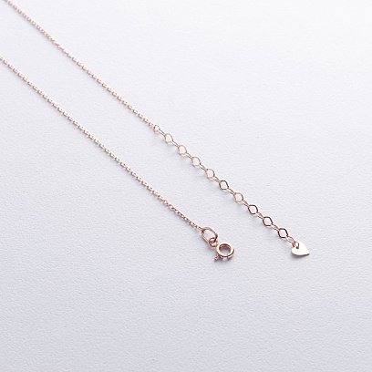 Кольє "Хрестик" в червоному золоті (діаманти) колб0133м №5