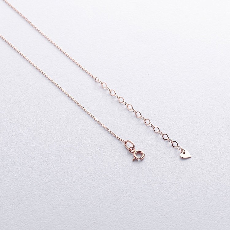 Кольє "Хрестик" в червоному золоті (діаманти) колб0133м від ювелірного магазину Онікс - 4