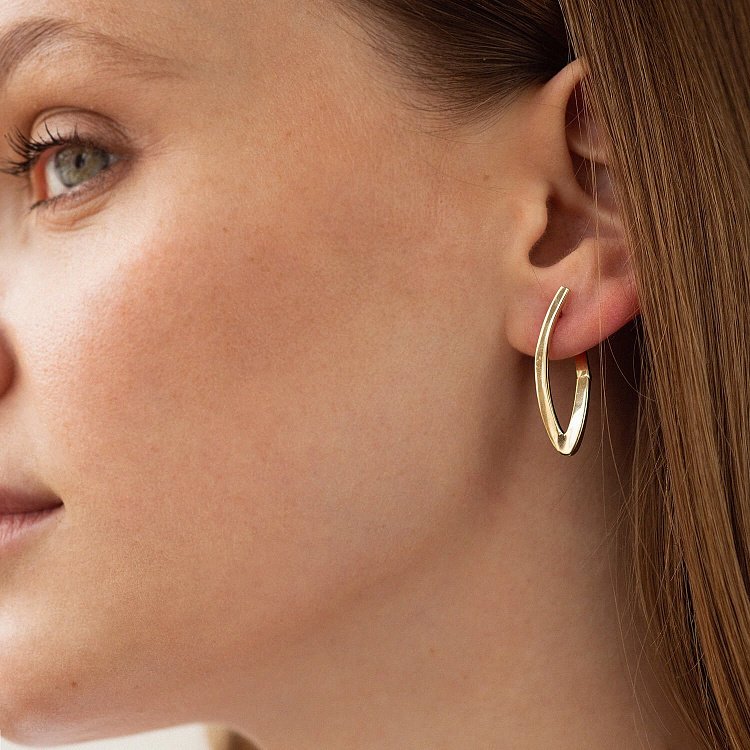 Сережки "Айріс" у жовтому золоті с08501 від ювелірного магазину Онікс