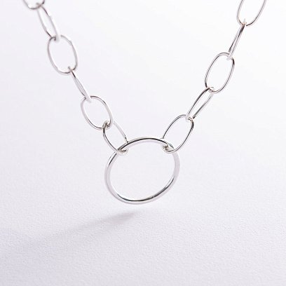 Колье "Круговорот" в серебре 181047 №2