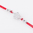 Браслет з червоною ниткою і квіточкою 141159 от ювелирного магазина Оникс - 1