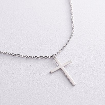 Серебряное колье "Крестик" 1104 №3