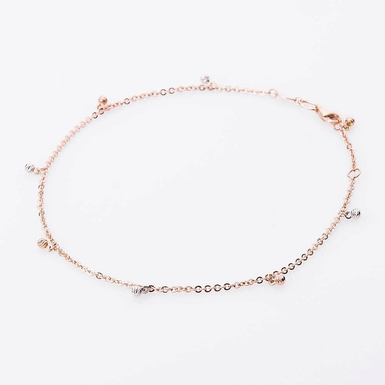 Золотой браслет на ногу б02135 от ювелирного магазина Оникс - 3