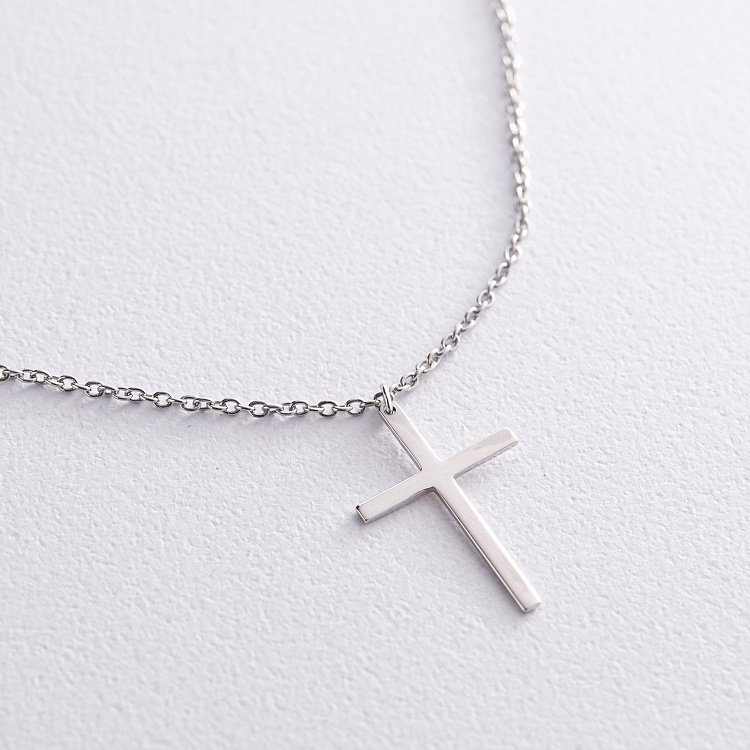 Серебряное колье "Крестик" 1104 от ювелирного магазина Оникс - 2