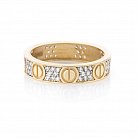 Золотое кольцо с фианитами к05613 от ювелирного магазина Оникс - 3