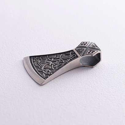 Серебряный кулон "Двойной топор" 7045 №10