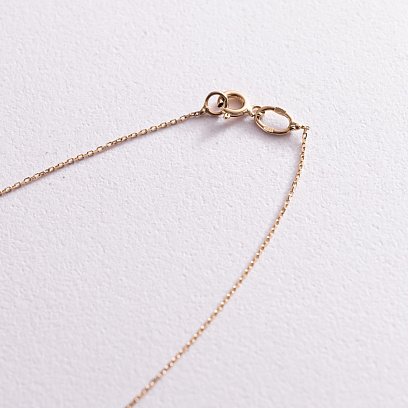 Двойное золотое колье "Хлоя" с фианитом кол02046 №5