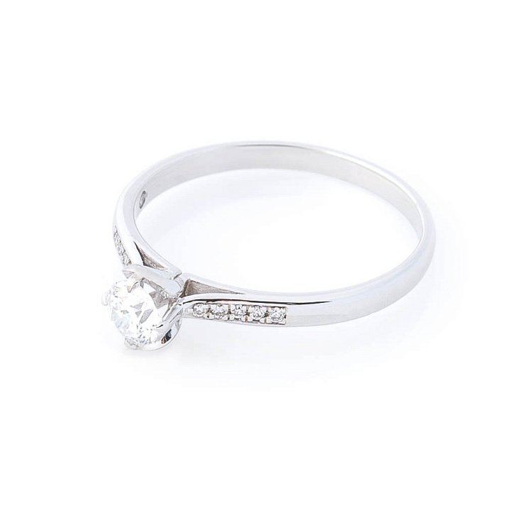 Золотое помолвочное кольцо с бриллиантами erdk130272 от ювелирного магазина Оникс - 1