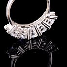 Серебряное кольцо с фианитами 111384 от ювелирного магазина Оникс - 2