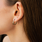 Серьги "Camilla" mini (желтое, белоe золото) с09484 от ювелирного магазина Оникс - 1