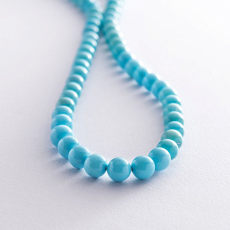 Кольє із золотою вставкою (бірюза) колб0027sa від ювелірного магазину Онікс - 4