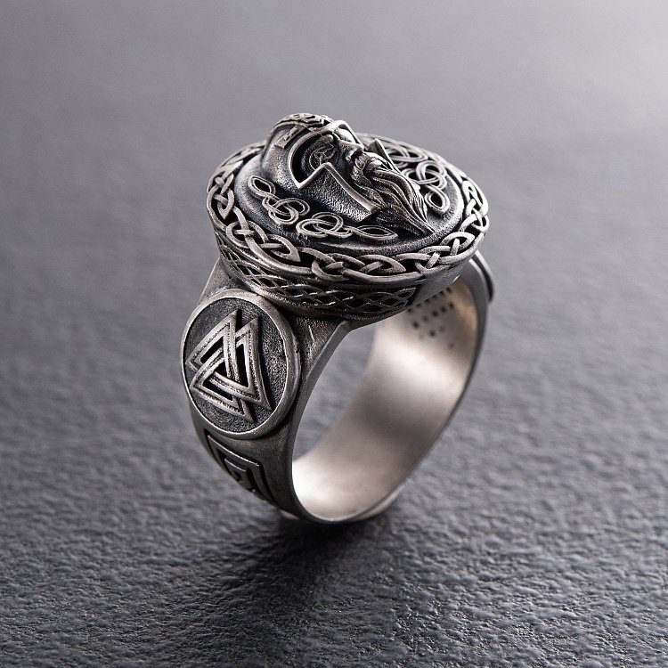 Чоловічий срібний перстень "Вікінг" 424 від ювелірного магазину Онікс - 12