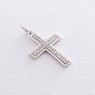 ﻿Золотий хрестик з діамантами P001041 от ювелирного магазина Оникс