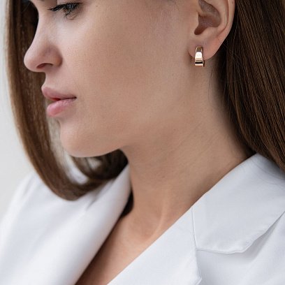 Золоті сережки "Мінімалізм" с07102 №4