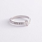 Помолвочное кольцо в белом золоте с бриллиантами км0235 от ювелирного магазина Оникс - 2