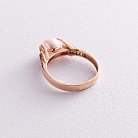 Золотое кольцо (культ. пресн. жемчуг, фианиты) к05283 от ювелирного магазина Оникс - 3