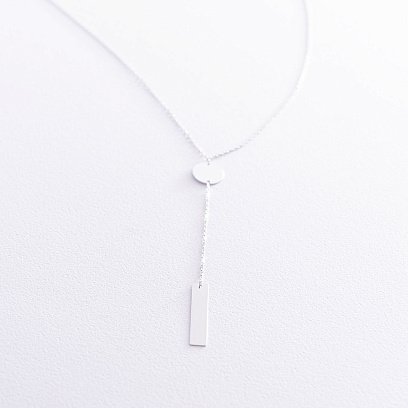 Кольє в білому золоті (можливе гравіювання) кол01587 №2