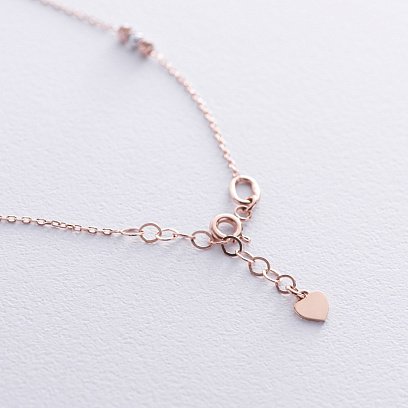 Золотой браслет "Шарики" на ногу б05351 №3