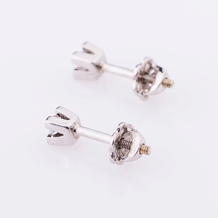 Сережки-Пусети з фіанітами (2 мм) с02482 від ювелірного магазину Онікс - 2