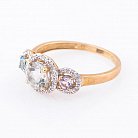 Золотое кольцо с натуральными камнями к289 от ювелирного магазина Оникс - 1