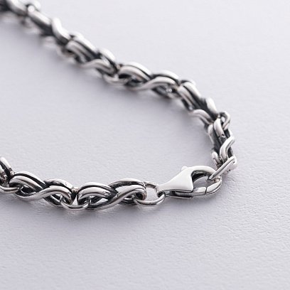 Мужской серебряный браслет "Бесконечность" 141655 №8