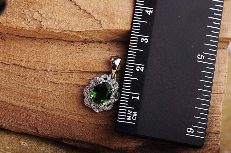 Подвеска (синтетическая шпинель, фианиты) п023 от ювелирного магазина Оникс - 3