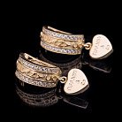 Золоті сережки з фіанітами с04252 от ювелирного магазина Оникс - 2