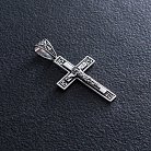Срібний хрест "Розп'яття. Спаси і Збережи" кду-12 от ювелирного магазина Оникс - 5
