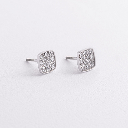 Золоті сережки - пусети з діамантами 344971121