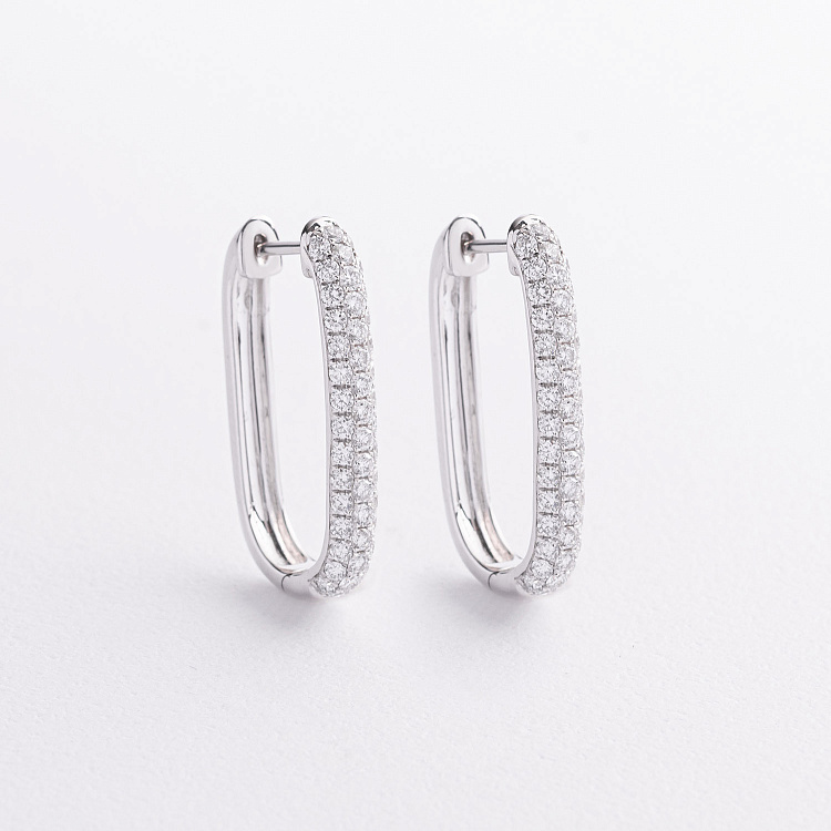 Золотые серьги с бриллиантами сб0677mi от ювелирного магазина Оникс