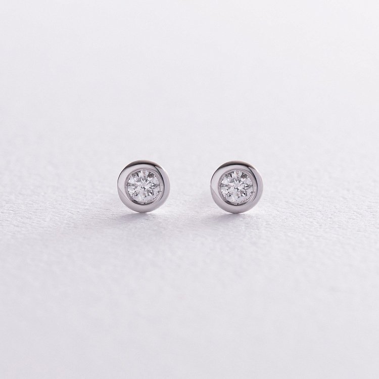 Золоті сережки - пусети з діамантами 36801121 від ювелірного магазину Онікс - 2