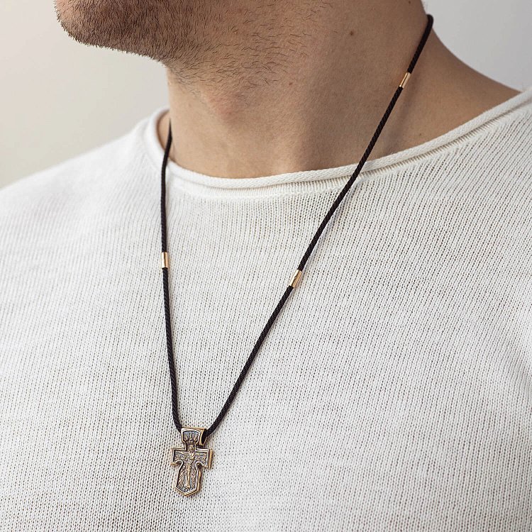 Ювелірний шнурок із золотою застібкою 7608000 від ювелірного магазину Онікс - 1