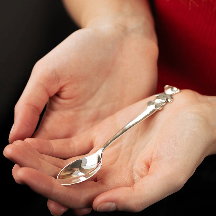 Серебряная ложка "Медвежонок" 24044 от ювелирного магазина Оникс - 1