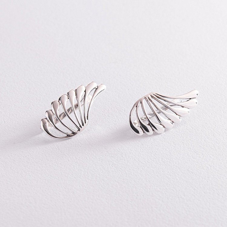 Срібні сережки "Крила" 12112 від ювелірного магазину Онікс - 1