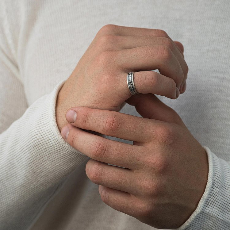 Срібна каблучка Соломона "Все пройде. І це пройде" 7082 від ювелірного магазину Онікс - 10