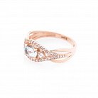 Золотое кольцо с топазом и фианитами 14036170 от ювелирного магазина Оникс - 1