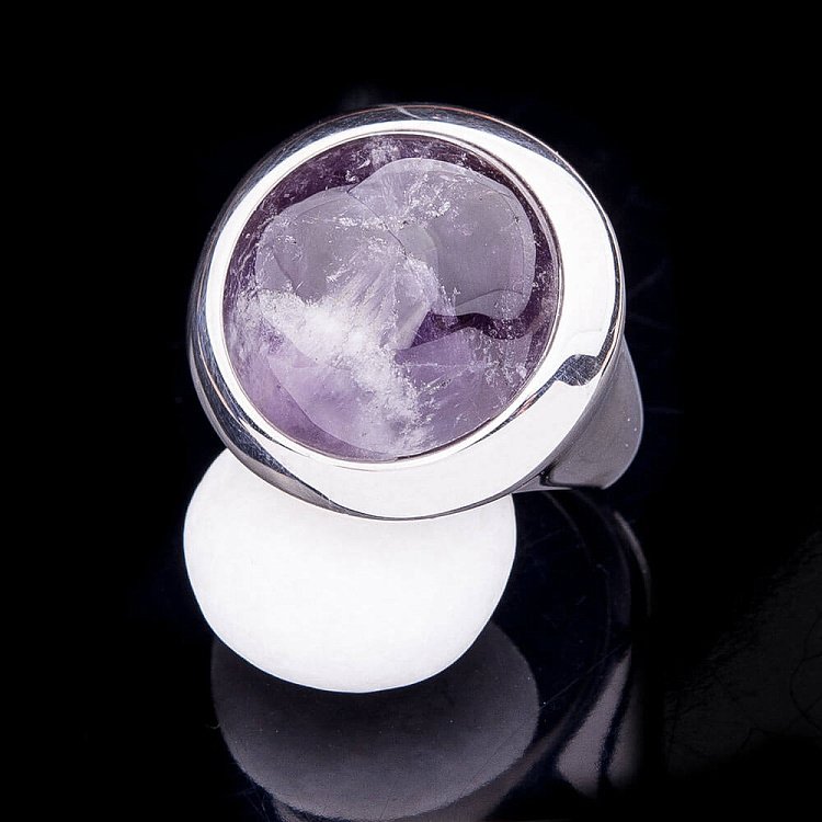 Серебряное кольцо с аметистом с122к30*8е от ювелирного магазина Оникс