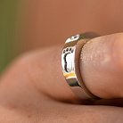 Золотое кольцо "Ножка младенца" (фианит) к07625 от ювелирного магазина Оникс - 3